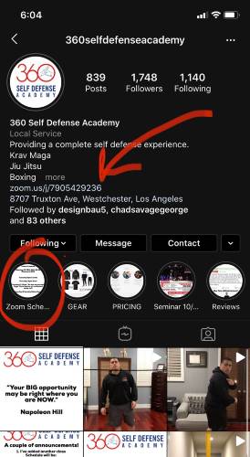 Find the latest updates for class schedules and link to Zoom in their IG bio.